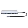 Manhattan USB-C dokstacija/rumbulis, pieslēgvietas (x6): Ethernet, HDMI, USB-A (x3) un USB-C, ar jaudas piegādi (PD) 100 W - nepieciešams ārējs USB-C lādētājs (nav iekļauts). Barošana caur USB (ārējs barošanas avots nav nepieciešams), kad PD netiek izmantots