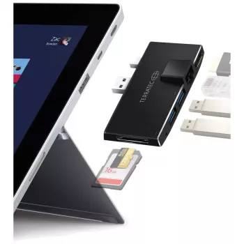 USB centrmezgls Terratec CONNECT Pro2 vadu USB 3.2 Gen 1 melns