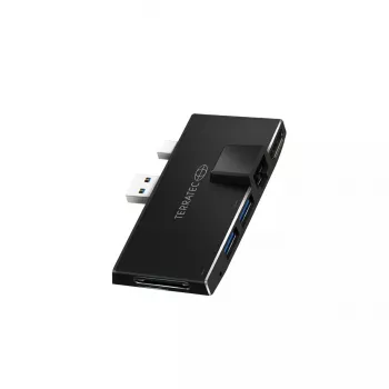 USB centrmezgls Terratec CONNECT Pro2 vadu USB 3.2 Gen 1 melns