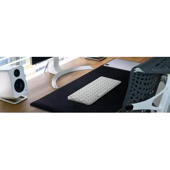 KeySonic KSK-5020BT-S (DE) tastatūra birojam Bluetooth QWERTZ vācu Alumīnijs, Balta