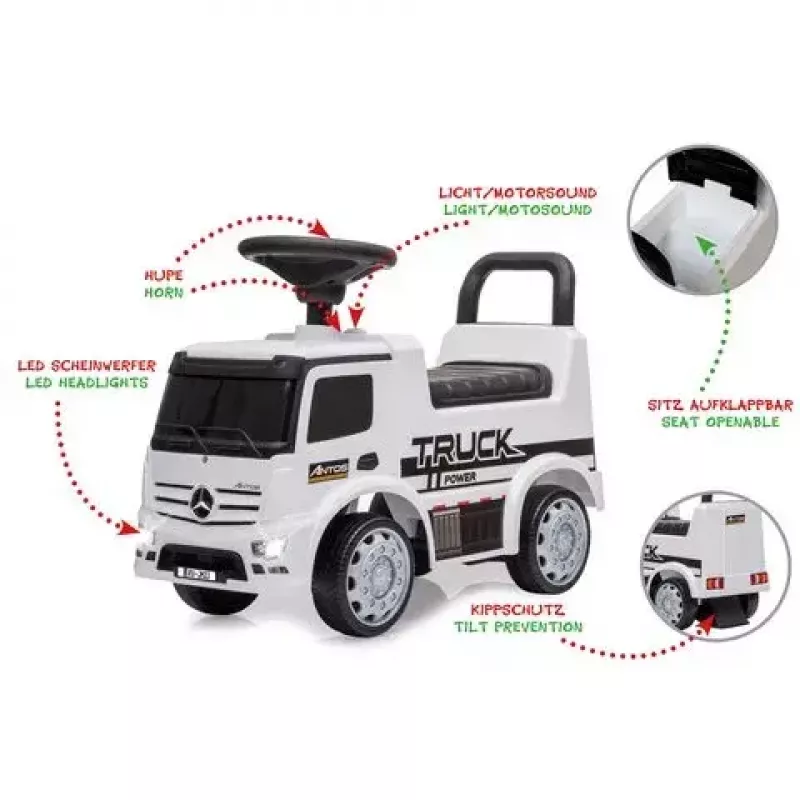 Ride-on truck Jamara Mercedes-Benz Antos 4 riteņi gaismas efekti