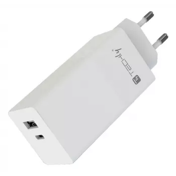 Techly IPW-PD100W-WH mobilās ierīces lādētājs Ārējais akumulators, Viedtālrunis, Planšetdators, Universāls Balts Maiņstrāva Ātrā uzlāde Iekštelpām