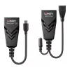 Lindy 100 m USB 2.0 Type C Cat.6 pagarinātājs, tīkla raidītājs un uztvērējs, 100 m, 480 Mbit/s, Cat5e, Cat6, CH317Q, CH9317, RTL8211E, melns