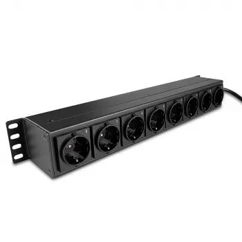 Lindy 73025 strāvas sadales bloks (PDU) 8 maiņstrāvas kontaktligzdas 1,5U melns