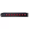 Lindy 73025 strāvas sadales bloks (PDU) 8 maiņstrāvas kontaktligzdas 1,5U melns