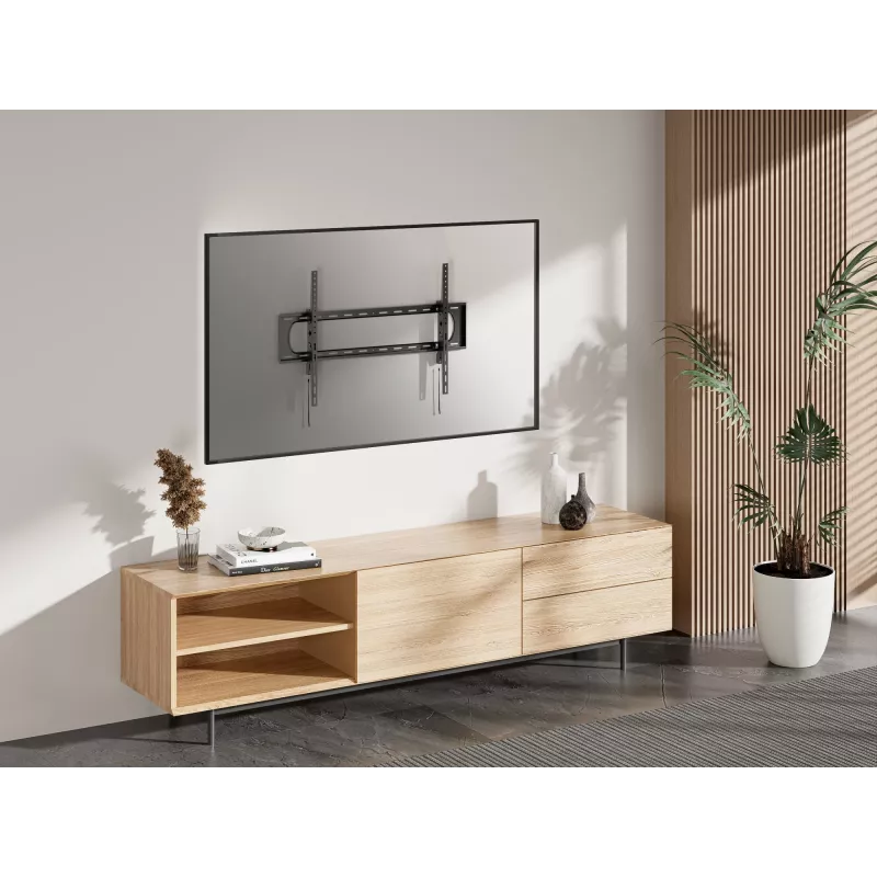 Equip 60 collu-120 collu izturīgs noliecamais TV stiprinājuma kronšteins Maksimālā svara ietilpība 120 kg Minimālais ekrāna izmērs 60 collas Maksimālais ekrāna izmērs 120 collas