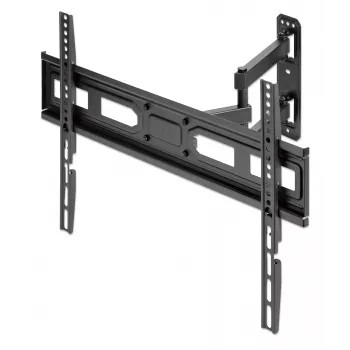 Manhattan sienas stiprinājums televizoriem un monitoriem (pilna kustība), ekrāniem no 32 collām līdz 65 collām, VESA saderība: viss starp 100x100mm un 600x400mm - pārbaudiet četru montāžas atveru izmērus ekrāna aizmugurē, lai pārliecinātos, ka tas atbilst, maks. 35 kg, melns, kronšteins, mūža garantija