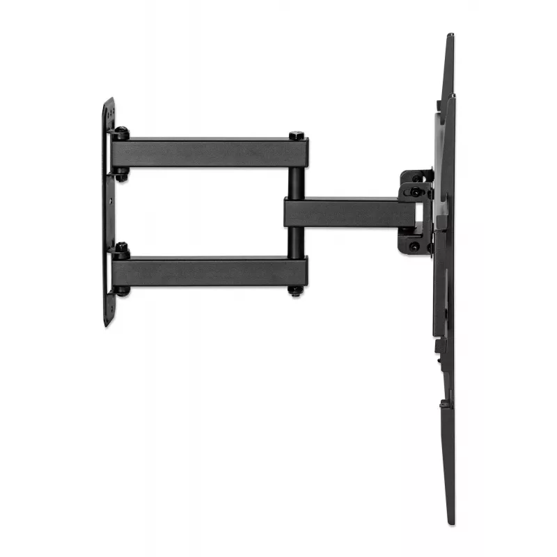 Manhattan sienas stiprinājums televizoriem un monitoriem (pilna kustība), ekrāniem no 32 collām līdz 65 collām, VESA saderība: viss starp 100x100mm un 600x400mm - pārbaudiet četru montāžas atveru izmērus ekrāna aizmugurē, lai pārliecinātos, ka tas atbilst, maks. 35 kg, melns, kronšteins, mūža garantija