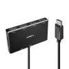 Lindy 4 Portu DisplayPort 1.2 MST centrmezgls, DisplayPort, DisplayPort, 1920 x 1080 (HD 1080), 3840 x 2160, melns, akrilnitrila-butadiēna-stirola (ABS), CE, UKCA, FCC, RoHS & REACH
