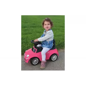 Stumjamā rotaļu automašīna Jamara Fiat 500 Push type 4 riteņi Melna Rozā