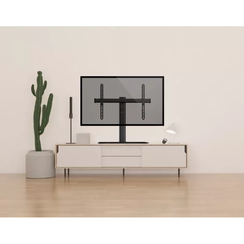 Equip 32 collu-55” TV galda statīvs, 81,3 cm (32 collas), 139,7 cm (55 collas), 40 kg, 600 x 400 mm, Stikls, Metāls, Melns