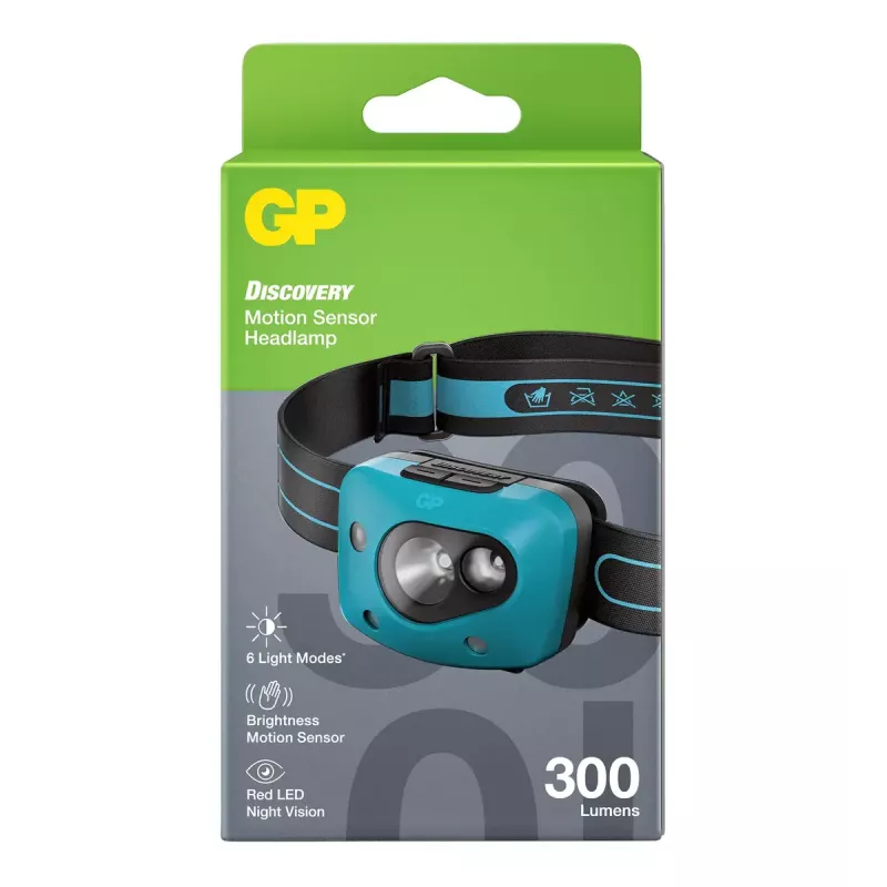Galvas lukturītis GP Lighting Discovery Teal LED 300 lm IPX4