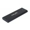 Manhattan M.2 NVMe SSD korpuss, USB-C sievišķais savienotājs, 10 Gbps (USB 3.2 Gen2 aka USB 3.1), UASP-saderīgs, SuperSpeed+ USB, alumīnijs, melns, trīs gadu garantija