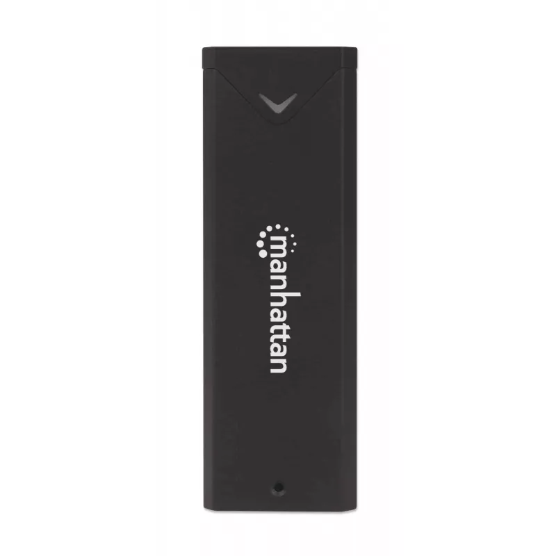 Manhattan M.2 NVMe SSD korpuss, USB-C sievišķais savienotājs, 10 Gbps (USB 3.2 Gen2 aka USB 3.1), UASP-saderīgs, SuperSpeed+ USB, alumīnijs, melns, trīs gadu garantija