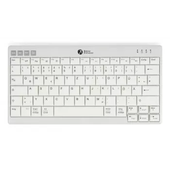 BakkerElkhuizen UltraBoard 950 V2 Wireless UK Qwerty, bez ciparu bloka (80–87 %), vadu un bezvadu, USB + Bluetooth, šķērveida taustiņu slēdzis, QWERTY, tumši pelēka, gaiši pelēka