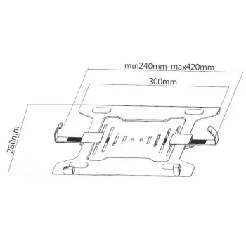 Klēpjdatora statīvs Equip Laptop Holder 10 collu–15,6 collu