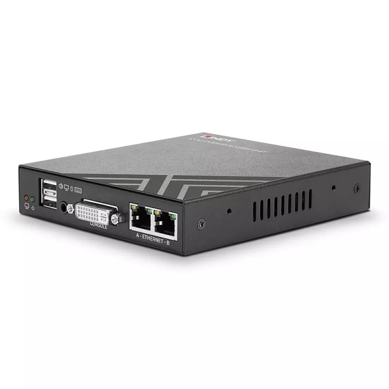 Lindy KVM over IP Access DVI-I, USB un PS/2, Vadu, 1920 x 1200 pikseļi, Metāls, CE, UKCA, FCC, CP65, DVI-I, 5 V