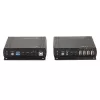 Lindy 140m Cat.6 DVI-D, USB, Audio un RS-232 KVM paplašinātājs, Raidītājs un uztvērējs, Vadu, 140 m, Cat6, 60 Hz, Melna