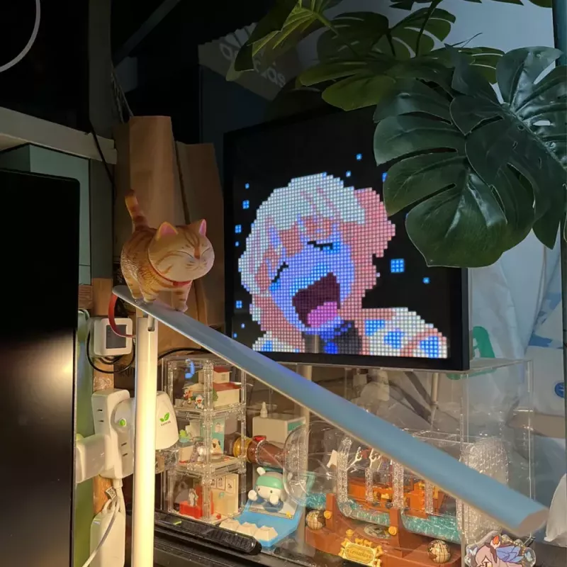 Digitālais foto rāmis Divoom Pixoo64 Melns Wi-Fi 64x64 RGB LED