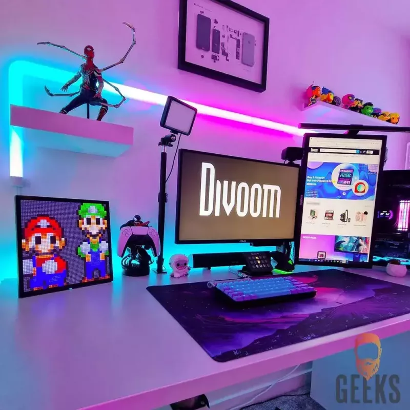 Digitālais foto rāmis Divoom Pixoo64 Melns Wi-Fi 64x64 RGB LED