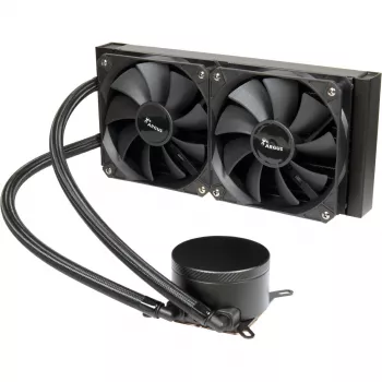 Universāls šķidruma dzesētājs procesoram INTER-TECH Argus Iceman B-240 — 12 cm ventilators, hidrauliskie gultņi, melns