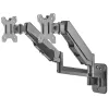 Manhattan Dual Wall Mount for TV & Monitors (Full Motion Gas Spring), Ekrāniem 17 inch līdz 32 inch, VESA saderība: 75x75 mm un 100x100 mm - pārbaudiet četru montāžas caurumu izmērus ekrāna aizmugurē, lai nodrošinātu atbilstību, Maks. 8 kg katram, Melns, Kronšteins