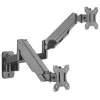 Manhattan Dual Wall Mount for TV & Monitors (Full Motion Gas Spring), Ekrāniem 17 inch līdz 32 inch, VESA saderība: 75x75 mm un 100x100 mm - pārbaudiet četru montāžas caurumu izmērus ekrāna aizmugurē, lai nodrošinātu atbilstību, Maks. 8 kg katram, Melns, Kronšteins