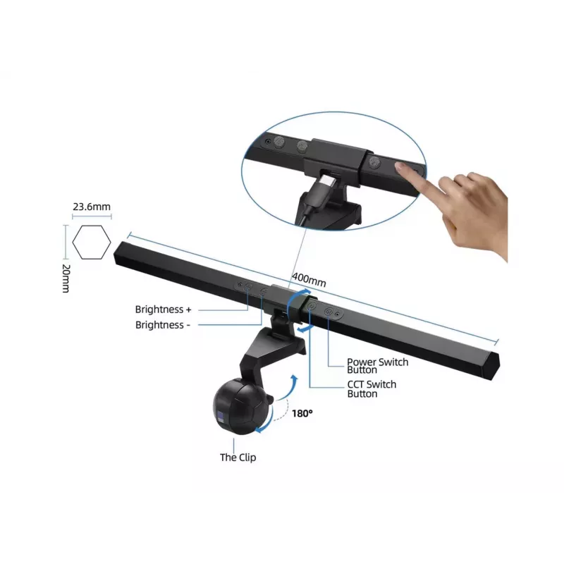 Equip Monitor USB LED Lamp with Touch Control