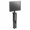 Manhattan Tripod Floor Mount TV/Monitoram/Projektoram/Portatīvajam datoram, Ekrāniem: 13 collas līdz 32 collas, VESA saderība: 75x75 un 100x100 mm - pārbaudiet četru montāžas caurumu izmērus ekrāna aizmugurē, lai pārliecinātos par piemērotību, Maks. 15 kg, Augstuma regulēšana, Melns, Kronšteins