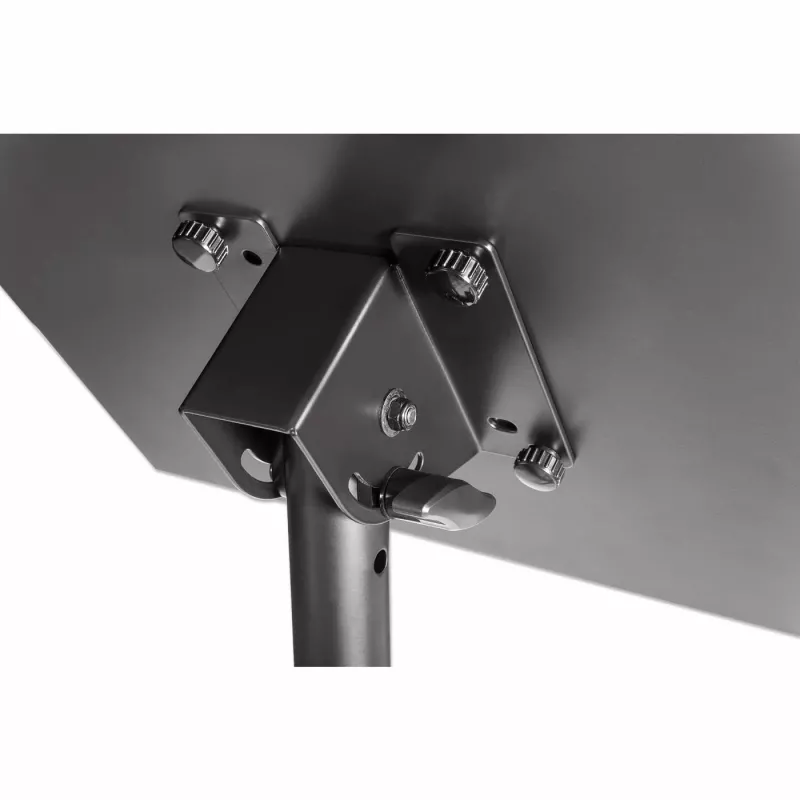 Manhattan Tripod Floor Mount TV/Monitoram/Projektoram/Portatīvajam datoram, Ekrāniem: 13 collas līdz 32 collas, VESA saderība: 75x75 un 100x100 mm - pārbaudiet četru montāžas caurumu izmērus ekrāna aizmugurē, lai pārliecinātos par piemērotību, Maks. 15 kg, Augstuma regulēšana, Melns, Kronšteins