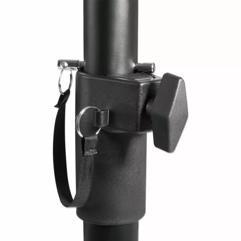 Manhattan Tripod Floor Mount TV/Monitoram/Projektoram/Portatīvajam datoram, Ekrāniem: 13 collas līdz 32 collas, VESA saderība: 75x75 un 100x100 mm - pārbaudiet četru montāžas caurumu izmērus ekrāna aizmugurē, lai pārliecinātos par piemērotību, Maks. 15 kg, Augstuma regulēšana, Melns, Kronšteins