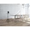 Manhattan Tripod Floor Mount TV/Monitoram/Projektoram/Portatīvajam datoram, Ekrāniem: 13 collas līdz 32 collas, VESA saderība: 75x75 un 100x100 mm - pārbaudiet četru montāžas caurumu izmērus ekrāna aizmugurē, lai pārliecinātos par piemērotību, Maks. 15 kg, Augstuma regulēšana, Melns, Kronšteins