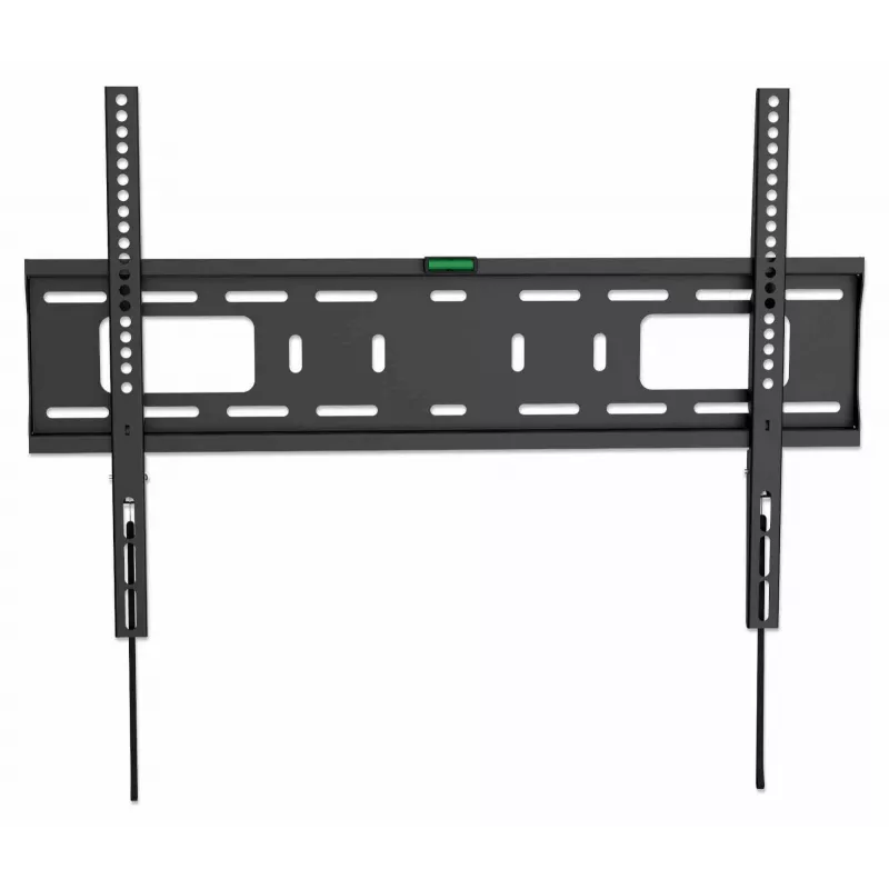 Manhattan sienas stiprinājums televizoriem un monitoriem (fiksēts), piemērots ekrāniem no 37 līdz 65 collām, VESA saderība: visas no 200x200mm līdz 600x400mm – pārbaudiet četru montāžas caurumu izmērus ekrāna aizmugurē, lai pārliecinātos par atbilstību, maks. 50 kg, melns, kronšteins
