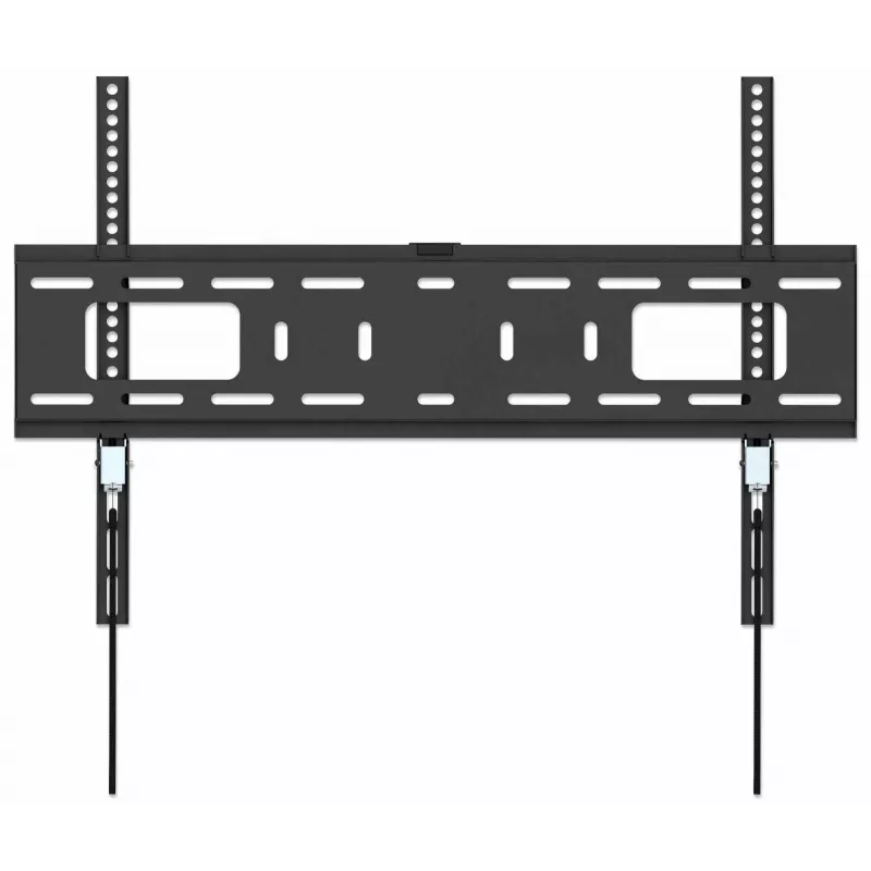 Manhattan sienas stiprinājums televizoriem un monitoriem (fiksēts), piemērots ekrāniem no 37 līdz 65 collām, VESA saderība: visas no 200x200mm līdz 600x400mm – pārbaudiet četru montāžas caurumu izmērus ekrāna aizmugurē, lai pārliecinātos par atbilstību, maks. 50 kg, melns, kronšteins