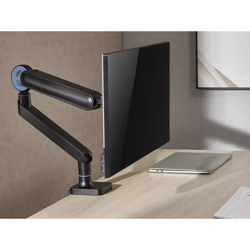 Equip 17 collu līdz 35 collu Premium monitora galda stiprinājuma kronšteins, melns