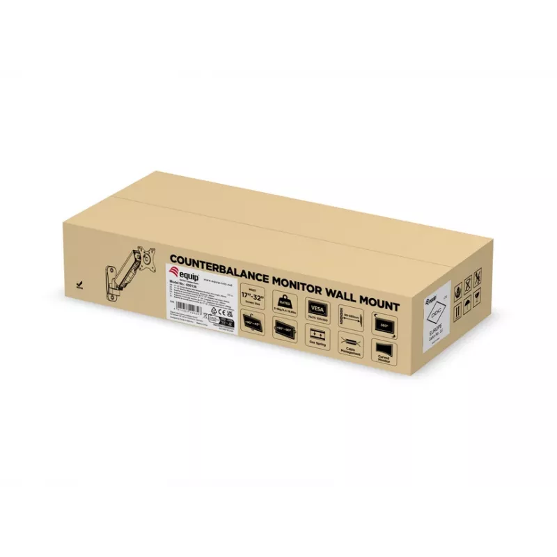 Equip 17–32 collu viens monitors, pie sienas stiprināms kronšteins, rokas garums: 334 mm