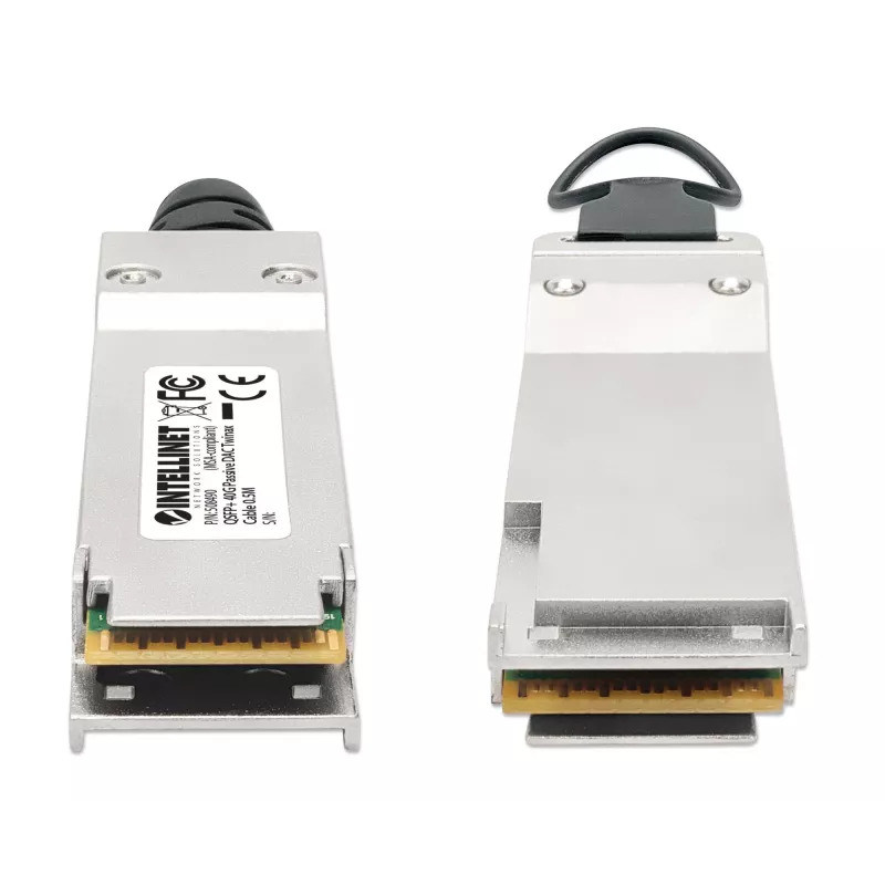 Intellinet 0.5m 40G QSFP+ Passive Direct Attach Copper Twinax kabelis 30AWG MSA QSFP-H40G-CU50CM Saderīga