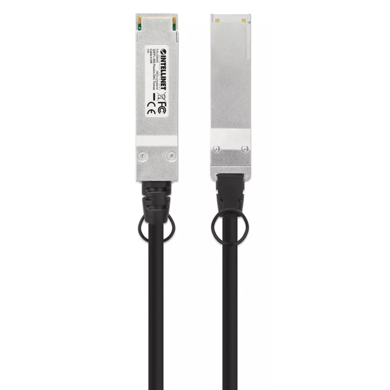 Intellinet 0.5m 40G QSFP+ Passive Direct Attach Copper Twinax kabelis 30AWG MSA QSFP-H40G-CU50CM Saderīga