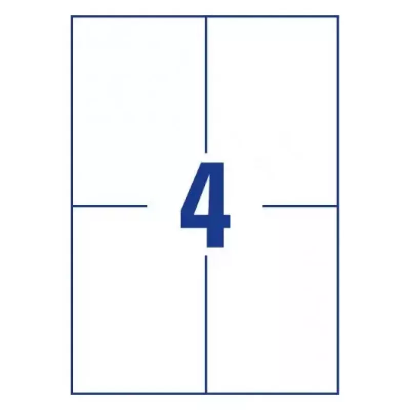 Avery Zweckform C32252-25 abpusējas perforētas pastkartes, 148 x 105 mm, 170 g/m², matēti baltas, 100 kartītes