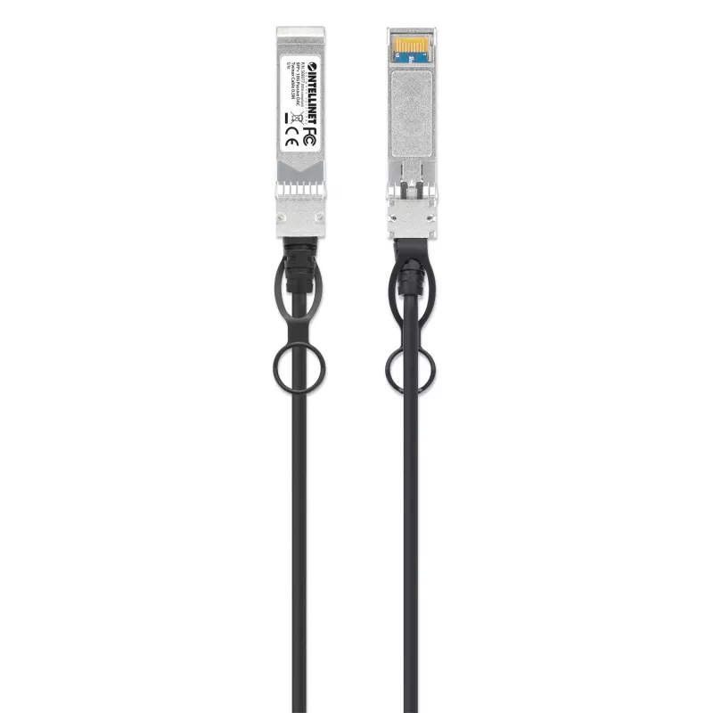 Intellinet 0.5m 10G SFP+ Passive Direct Attach Copper Twinax kabelis 30AWG MSA SFP-H10GB-CU50CM saderīgs