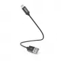 Hama uzlādes kabelis, USB-A - Lightning, 0,2 m, neilons, melns