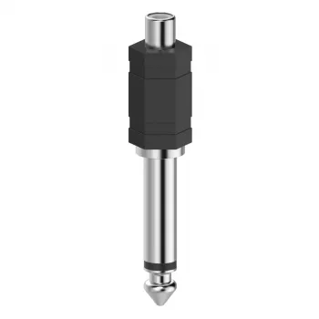 Hama 00205188 kabeļa savienotāju pārveidotājs RCA 6.3 melns, sudraba krāsa