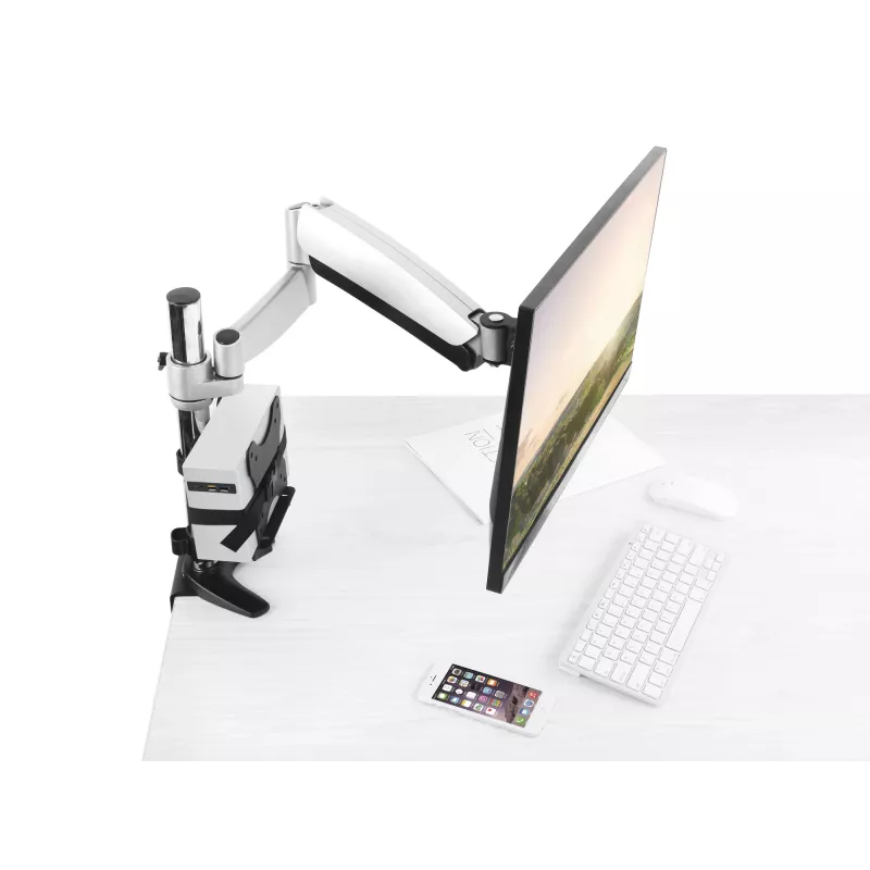 Equip CPU stiprinājuma kronšteins, zem galda novietojams CPU turētājs, universāls, 5 kg, melns, tērauds, Ķīna