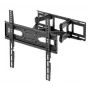 Manhattan sienas stiprinājums televizoriem un monitoriem (pilna kustība), piemērots 32 inch līdz 55 inch ekrāniem, VESA saderība: visi no 100x100mm līdz 400x400mm – pārbaudiet četru montāžas caurumu izmērus ekrāna aizmugurē, lai nodrošinātu atbilstību, maks. 40 kg, melns, kronšteins, mūža garantija