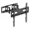 Manhattan sienas stiprinājums televizoriem un monitoriem (pilna kustība), piemērots 32 inch līdz 55 inch ekrāniem, VESA saderība: visi no 100x100mm līdz 400x400mm – pārbaudiet četru montāžas caurumu izmērus ekrāna aizmugurē, lai nodrošinātu atbilstību, maks. 40 kg, melns, kronšteins, mūža garantija