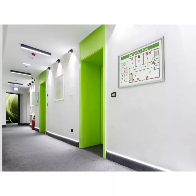 Wall Frame Durable 500823 450x625mm Rectangle Silver Aluminium