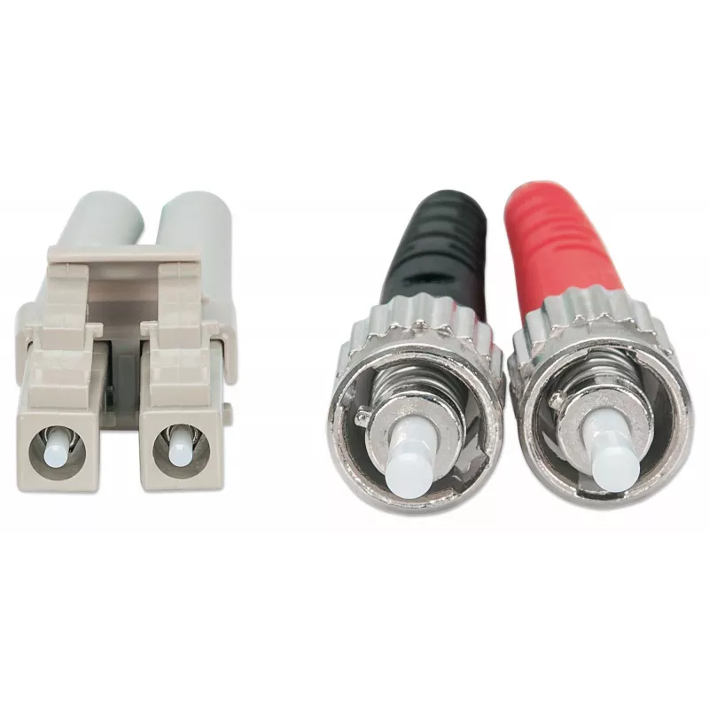 Intellinet optiskās šķiedras komutācijas kabelis, OM3, ST/LC, 5 m, akvamarīns, duplekss, daudzmodu, 50/125 µm, LSZH, šķiedra, mūža garantija