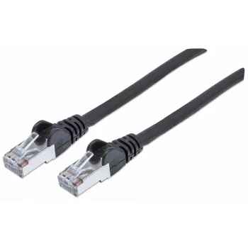 Intellinet tīkla komutācijas kabelis, Cat7 kabelis/Cat6A spraudņi, 1,5 m, melns, varš, S/FTP, LSOH / LSZH, PVC, RJ45, zeltīti kontakti, neaizķerams, ar apvalku, mūža garantija