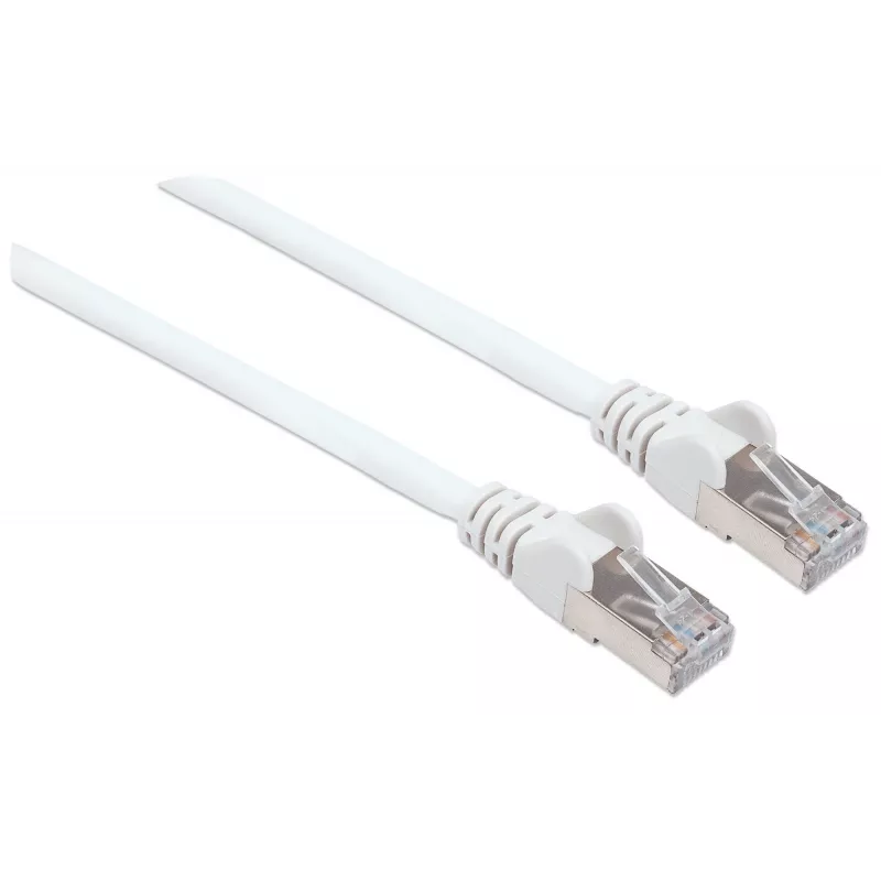 Intellinet tīkla vads, Cat6, 5 m, balts, varš, S/FTP, LSOH / LSZH, PVC, RJ45, zeltīti kontakti, bez aizķeršanās, ar aizsarguzmavu, mūža garantija