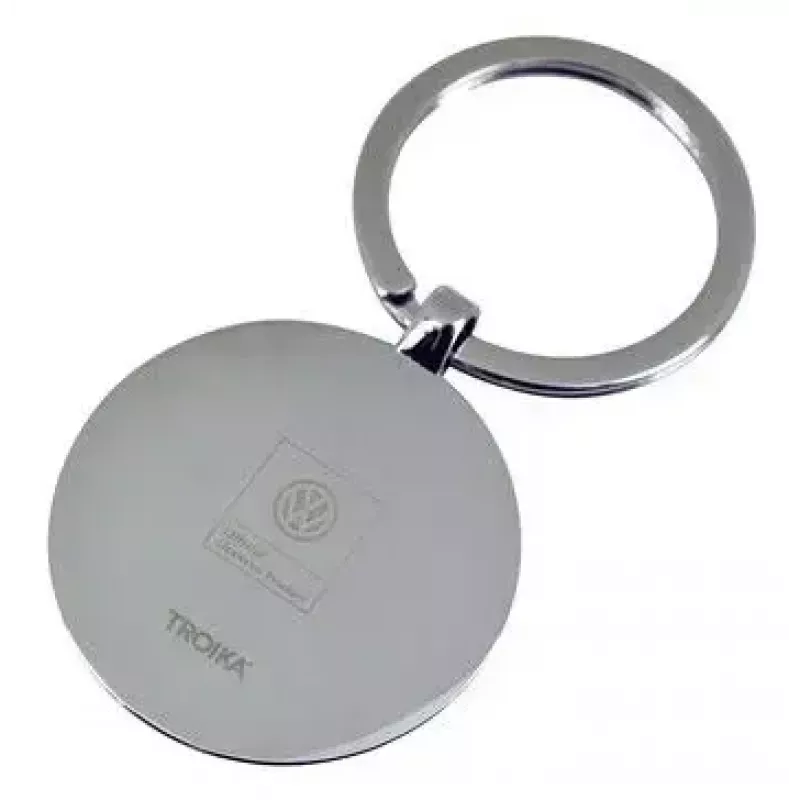 Atslēgu piekariņš TROIKA VW VOLKSWAGEN KEYRING Melns Sudrabots Metāls 37x74x7mm